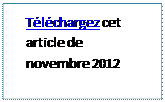 Zone de Texte: Tlchargez cet article de novembre 2012